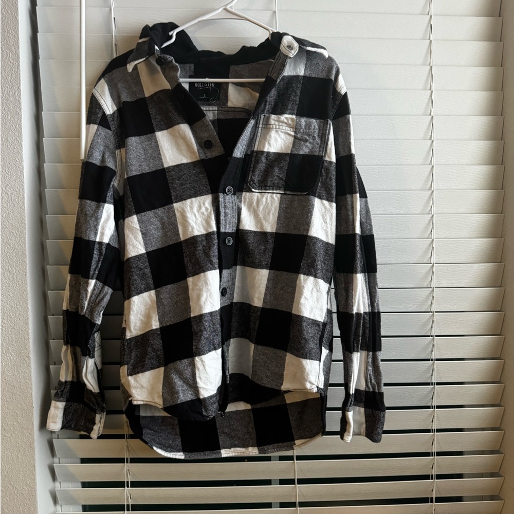 Hollister flannel hoodie